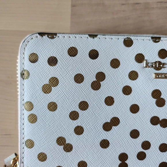 Kate Spade Cream and Gold Polka Dot Wallet - Picture 6 of 6